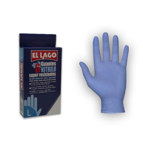 EL LAGO GUANTE NITRILO GDE.6 UNDS C/12 GUANTES